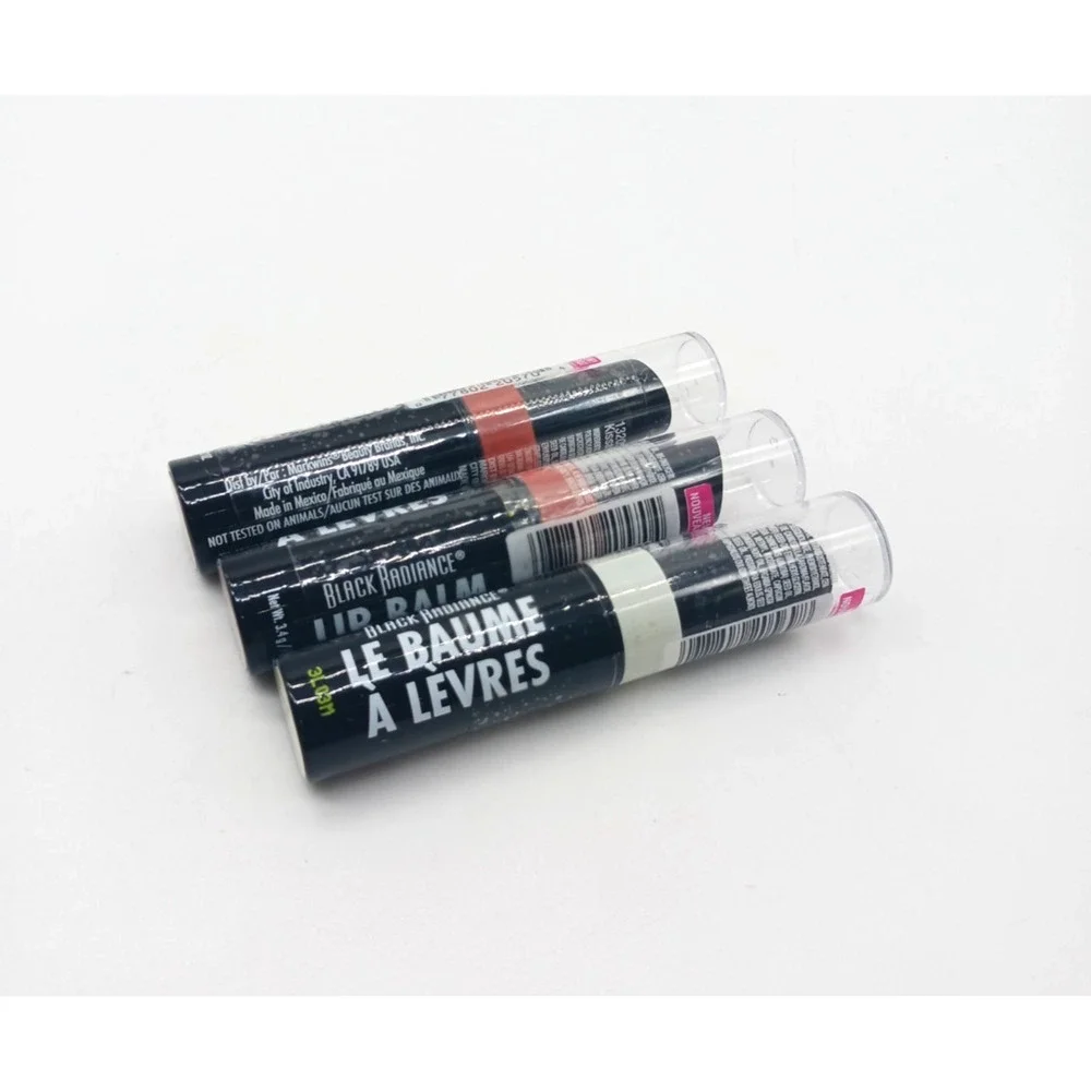 Black Radiance Lip Balm 2 Kissable Bisou & 1 Pamper (Clear) 1320569 1320570